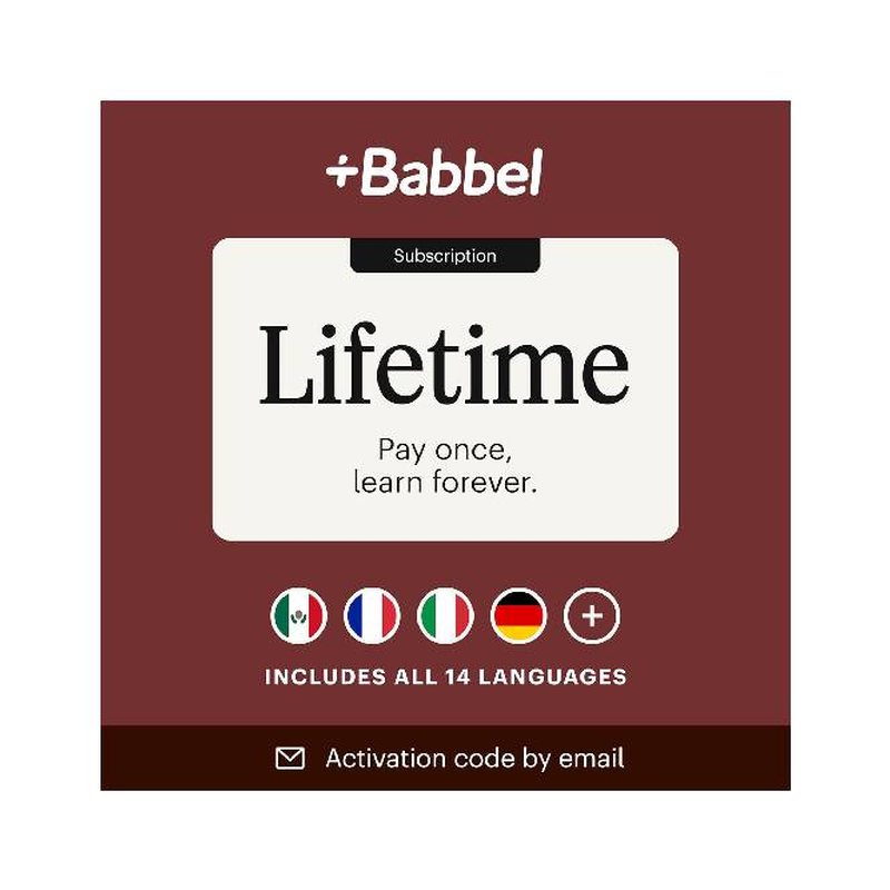 Babbel Language Learning App, Lifetime